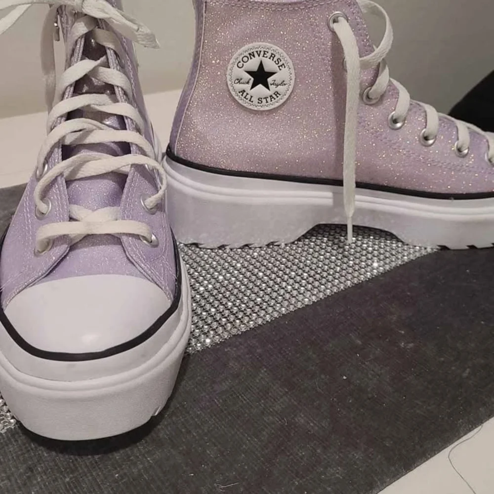 Converse Purple High-Top Sneakers with Canvas Upper